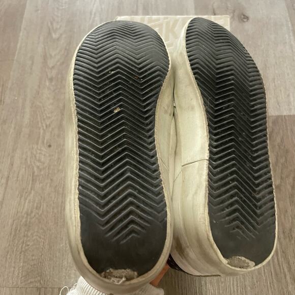 golden goose white & orange superstar low top sneakers tennis shoes size 37 - Picture 7 of 13